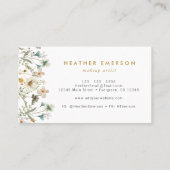 Elegant Floral Visitekaartje (Achterkant)