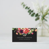 Elegant Floral Visitekaartje (Staand voorkant)