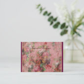 Elegant Floral Visitekaartje (Staand voorkant)