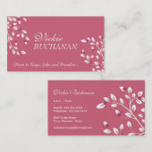 Elegant Floral Visitekaartje Contactkaartje (Voorkant / Achterkant)