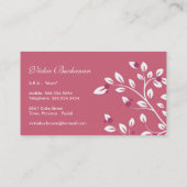 Elegant Floral Visitekaartje Contactkaartje (Achterkant)
