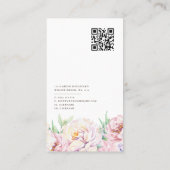 Elegant Floral Visitekaartje met QR-code (Achterkant)