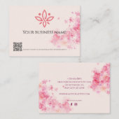 Elegant Floral Visitekaartje ontwerp (Voorkant / Achterkant)