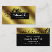 Elegant Floral Visitekaartje Salon Spa Gold (Voorkant / Achterkant)