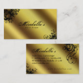 Elegant Floral Visitekaartje Salon Spa Gold 2 (Voorkant / Achterkant)
