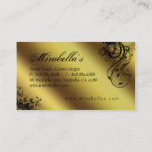 Elegant Floral Visitekaartje Salon Spa Gold 2 (Achterkant)