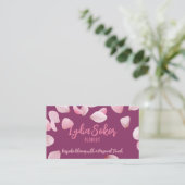 Elegant Floral Visitekaartje voor bloemist (Staand voorkant)