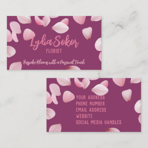 Elegant Floral Visitekaartje voor bloemist