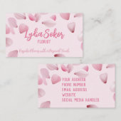 Elegant Floral Visitekaartje voor bloemist (Voorkant / Achterkant)