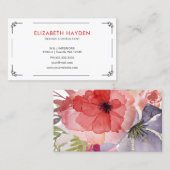 Elegant Floral Visitekaartjes (Voorkant / Achterkant)