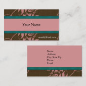 Elegant Floral Visitekaartjes sjabloon (Voorkant / Achterkant)