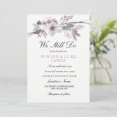 Elegant Floral Vow Renewal Jubileum Uitnodiging (Staand voorkant)