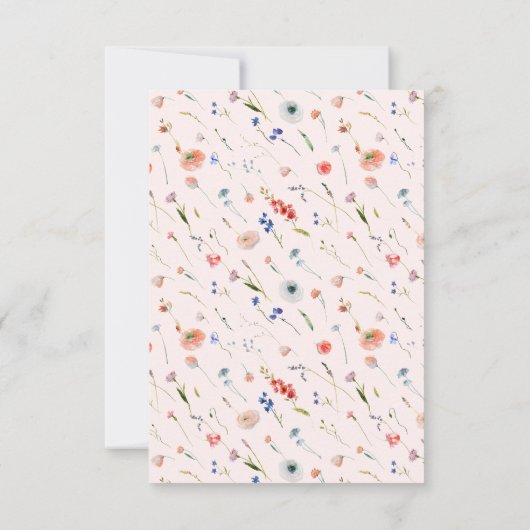 Elegant Floral Vrijgezellenfeest Bedankkaart (Achterkant)