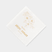 Elegant Floral Vrijgezellenfeest Folie Servetten (Rechts)