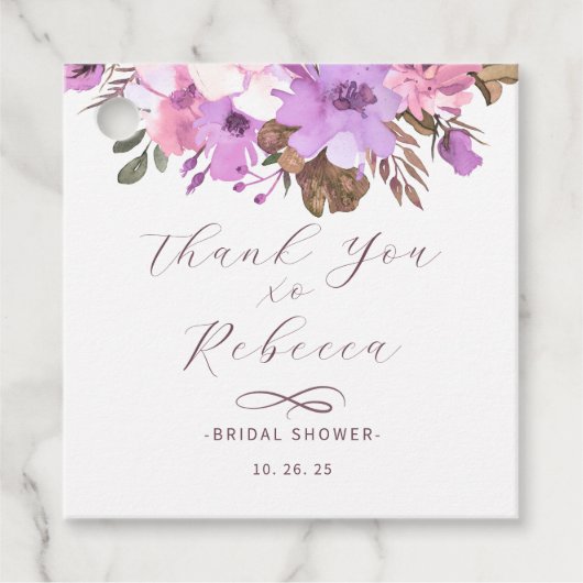 Elegant Floral Vrijgezellenfeest Gift Label (Voorkant)