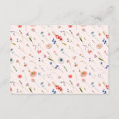 Elegant Floral Vrijgezellenfeest Informatiekaartje (Achterkant)