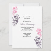 Elegant Floral Vrijgezellenfeest Invitaton Card Kaart (Voorkant)