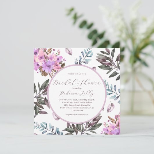 Elegant Floral Vrijgezellenfeest Kaart (Staand voorkant)