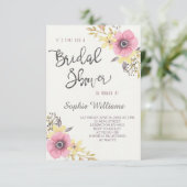 Elegant Floral Vrijgezellenfeest Kaart (Staand voorkant)