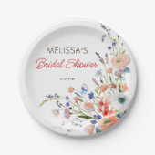 Elegant Floral Vrijgezellenfeest Papieren Bordje (Voorkant)