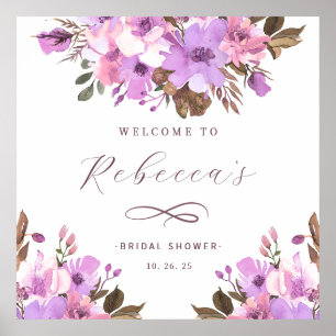 Elegant Floral Vrijgezellenfeest Poster