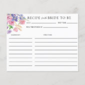 Elegant Floral Vrijgezellenfeest | Recept Kaarten (Voorkant)