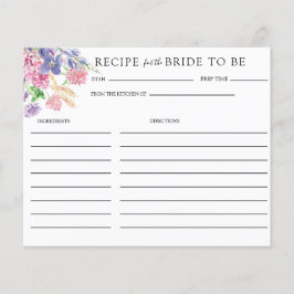 Elegant Floral Vrijgezellenfeest | Recept Kaarten