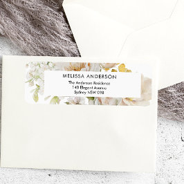 Elegant Floral Vrijgezellenfeest Return Address La Etiket