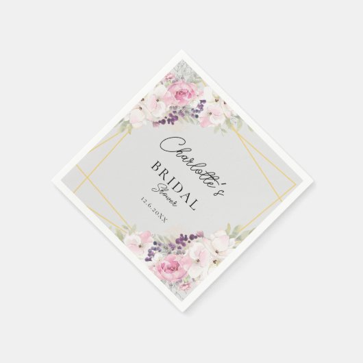 Elegant Floral Vrijgezellenfeest Servet (Hoek)