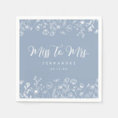 Elegant Floral Vrijgezellenfeest Servet (Voorkant)