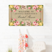 Elegant  Floral Vrijgezellenfeest Spandoek (Insitu)