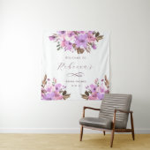 Elegant Floral Vrijgezellenfeest Wandkleed (In situ)