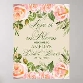 Elegant Floral Vrijgezellenfeest Welkomstteken Poster