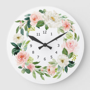 Elegant Floral Wall Clock Grote Klok