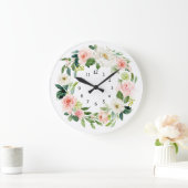 Elegant Floral Wall Clock Grote Klok (Huis)
