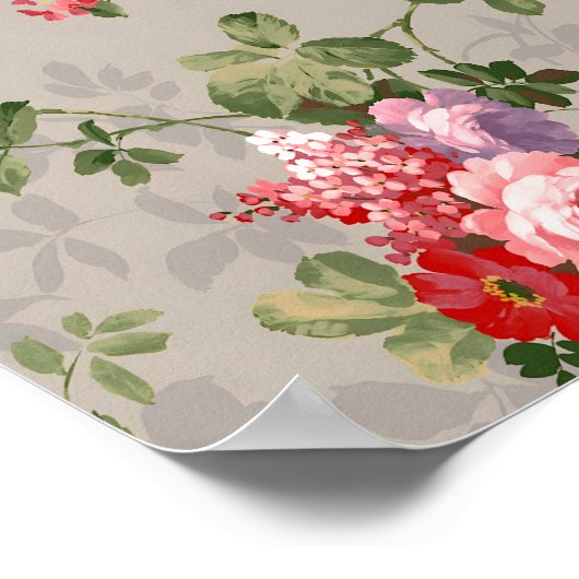 Elegant  Floral Wallpaper Poster (Hoek)