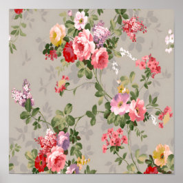 Elegant  Floral Wallpaper Poster