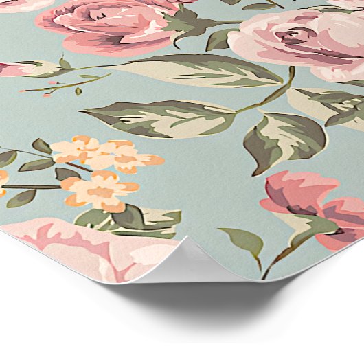 Elegant Floral Wallpaper Poster (Hoek)
