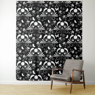 Elegant floral wandkleed