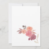 Elegant Floral  Watercolor 1st Birthday Kaart (Achterkant)