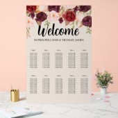 Elegant Floral Watercolor Acryl Bord (Huwelijk)