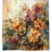 Elegant Floral Watercolor Art Douchegordijn (Voorkant)