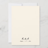 Elegant Floral Watercolor Wedding Invite Kaart (Achterkant)