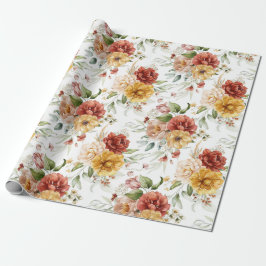 Elegant Floral Waterverf Cadeaupapier