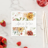 Elegant Floral Waterverf Calligraphy Wedding Servet (Insitu)