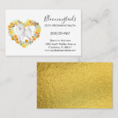Elegant Floral Waterverf Dog Grooming Service Visitekaartje (Voorkant / Achterkant)