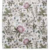 Elegant Floral Waterverf Douchegordijn (Voorkant)