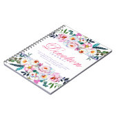 Elegant Floral Waterverf genaamd Devotion Journal Notitieboek (Linkerzijde)