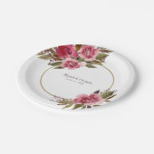 Elegant Floral Waterverf Greenery Fancy Wedding Papieren Bordje (Gekanteld)