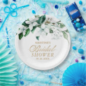 Elegant Floral Waterverf Greenery Vrijgezellenfees Papieren Bordje (Feest)